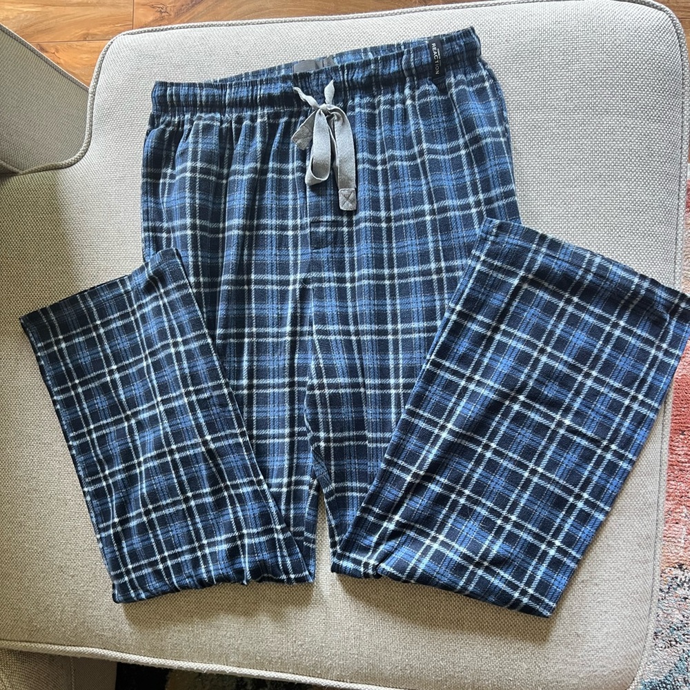 Blue Plaid Mens Lounge Pants